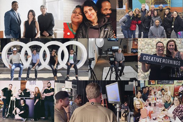 collage of Tilt Creative + Production employee photos